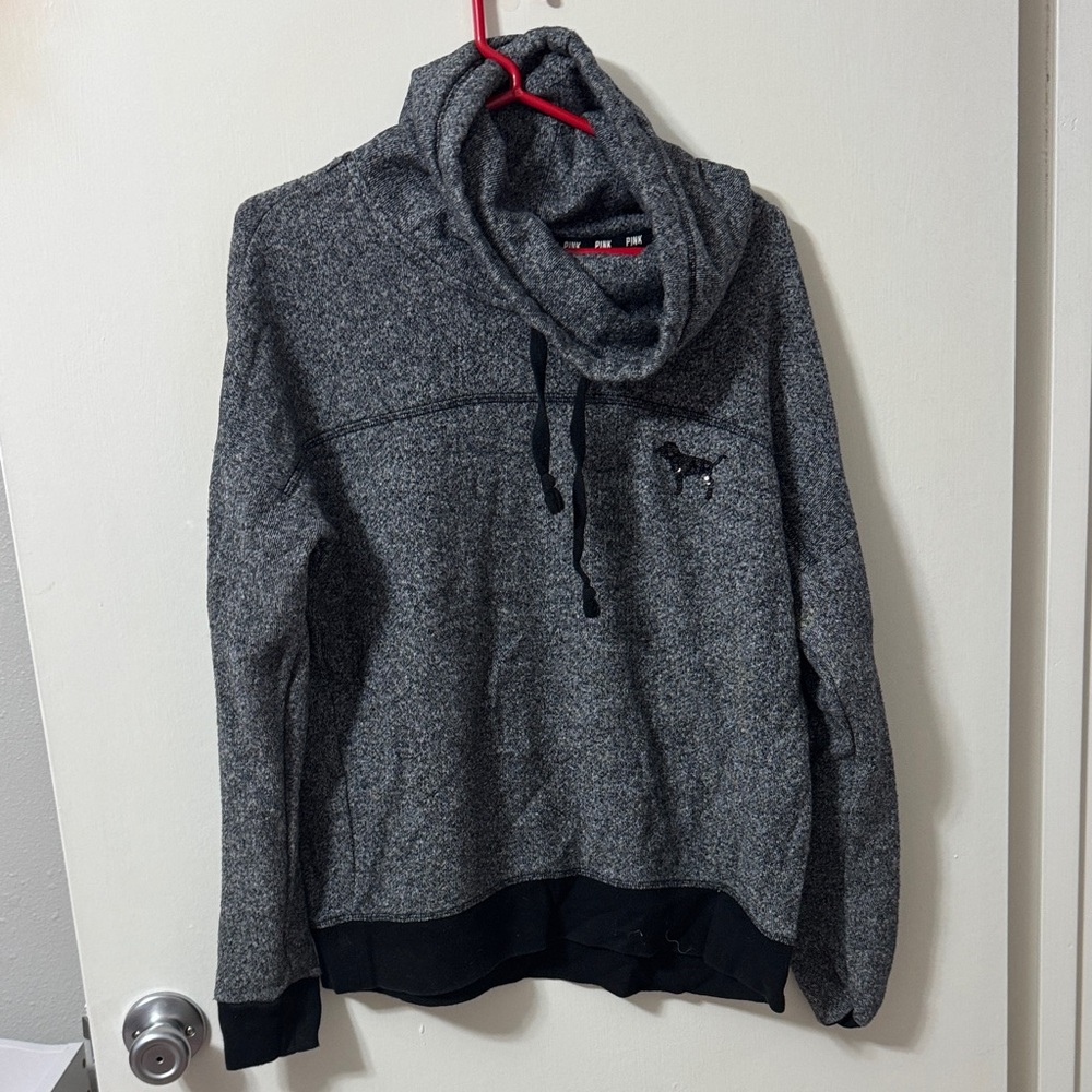 PINK Victoria's Secret Gray Turtleneck Sweater
